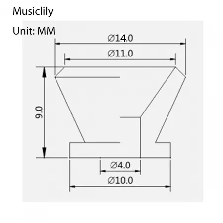 Крепление ремня, хром, 2шт, Musiclily, M130-2