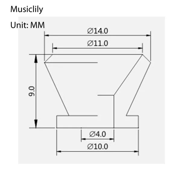 Крепление ремня, хром, 2шт, Musiclily, M130-2  рис.2 