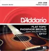 EFT17 FLAT TOPS Струны для акустической гитары фосфорная бронза, полу-плоская оплетка, Medium 13-56