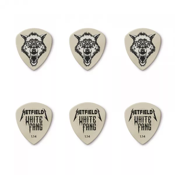 White Fang Медиаторы в коробочке, 6шт, толщина 1,14мм, Dunlop, PH122T1.14  рис.2 