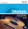 EJ40 SILK&STEEL Струны для акустической струнной гитары посеребренные сталь и шелк 11-47 D`Addario