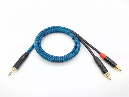 Кабель аудио 3.5мм-2хRCA, 1.25м, в оплетке, ZZcable, G45-3,5-2RCA-0125-Z