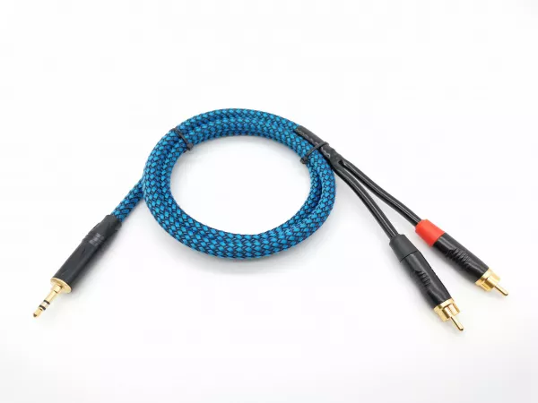 Кабель аудио 3.5мм-2хRCA, 1.25м, в оплетке, ZZcable, G45-3,5-2RCA-0125-Z  рис.2 