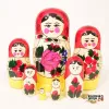 LHM10103 Матрешка традиционная 7 кукольная, Хохлома