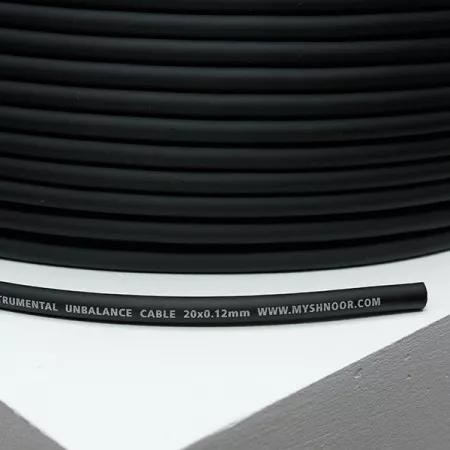 124BLK-100m Кабель инструментальный, 2,4мм, d6, 100м, SHNOOR