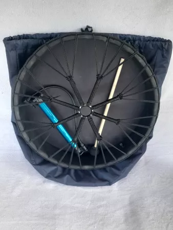 Бубен пневматический, 2 мембраны, синтетика, коричневый, Pangooda Drums, PNG-ПБ-50-К2