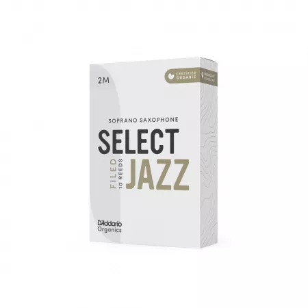 Organic Select Jazz Filed Трости для саксофона сопрано, размер 2M, 10шт, D'Addario, ORSF10SSX2M