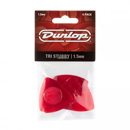 Tri Stubby Медиаторы, треугольные, 6шт, толщина 1,5мм, Dunlop, 473P1.5