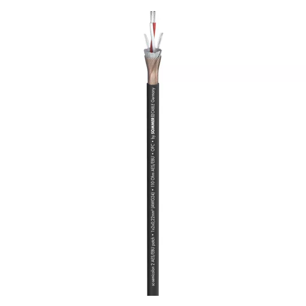 SC-Semicolon 2 AES/EBU Patch BLK Кабель DMX, 100м, Sommer Cable, 520-0101  рис.2 