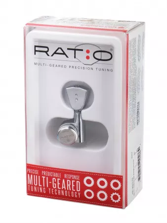 Ratio Locking Колки для гитары 3+3, локовые, хром, GraphTech, PRL-8341-C0