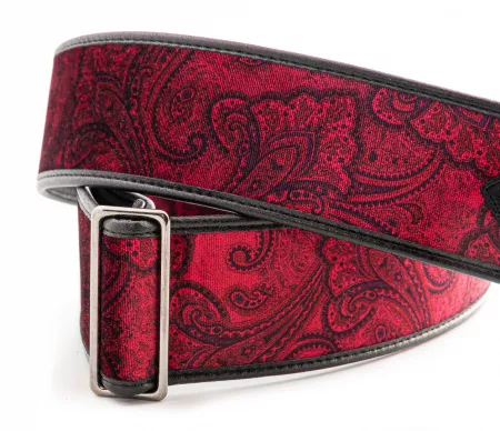 Talisman Paisley Velvet Red Ремень для гитары, синтетика, красный, RightOn Straps, 8419612001138