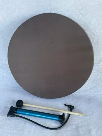 Бубен пневматический, 2 мембраны, синтетика, коричневый, Pangooda Drums, PNG-ПБ-50-К2