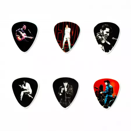 Elvis Presley '68 Медиаторы 6шт, средние, в коробочке, Dunlop, EPPT02