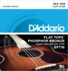 EFT16 FLAT TOPS Струны для акустической гитары фосфорная бронза, Regular Light 12-53  D`Addario