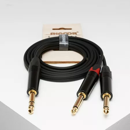 JS2JM-3m Y-кабель 6,3мм стерео - 2х6,3мм моно, 3м, SHNOOR
