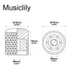 Ручка потенциометра, дюймовый размер, золото, 2 шт, Musiclily, MX2796GD-2