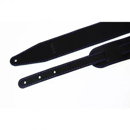 Leather 11 Ремень для гитары, кожаный, черный матовый, Fidel, FL66000L11