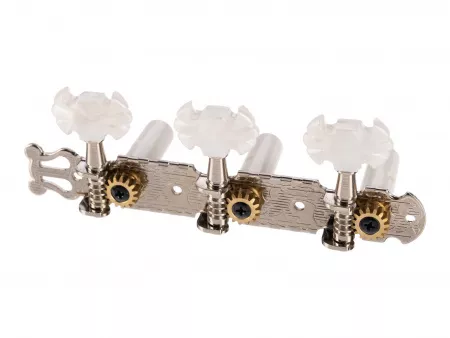 Колки для классической гитары, на планке, никель, Paxphil, JC-79-3+3-CR