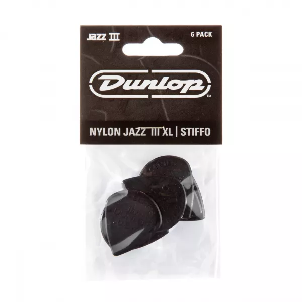 Nylon Jazz III XL Медиаторы 6шт, 1,38мм, черные, Dunlop, 47PXLS  рис.2 