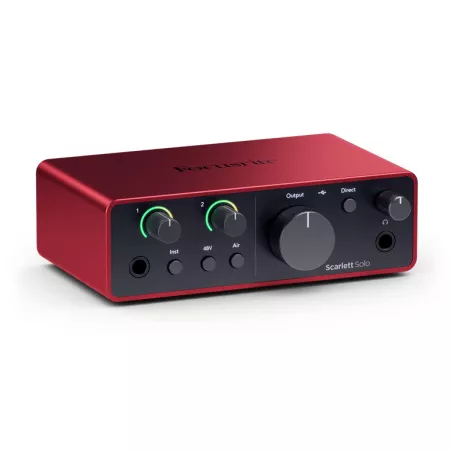 Комплект звуковая карта USB, микрофон, наушники, Focusrite, Scarlett-Solo-Studio-4th