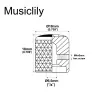 Ручка потенциометра, черная, 2шт, Musiclily, MX2810CR-2