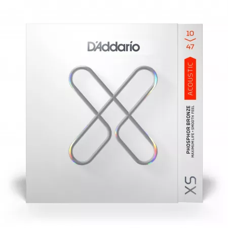 XS Комплект струн для акустической гитары, фосфорная бронза, 10-47, D'Addario, XSAPB1047