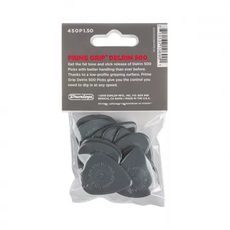 Prime Grip Delrin 500 Медиаторы 12шт, толщина 1,50мм, Dunlop, 450P1.50
