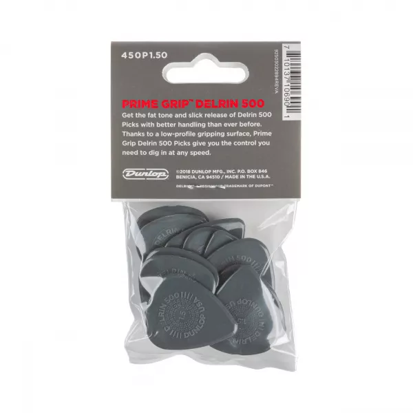 Prime Grip Delrin 500 Медиаторы 12шт, толщина 1,50мм, Dunlop, 450P1.50  рис.2 