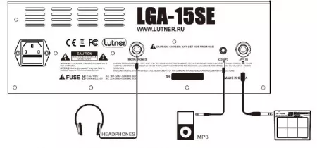 LGA-15SE Гитарный комбоусилитель, цифровой, задняя панель