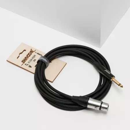 Кабель инструментальный, XLRF-6.35мм моно, 6м, SHNOOR, IC124-XFJM-6m