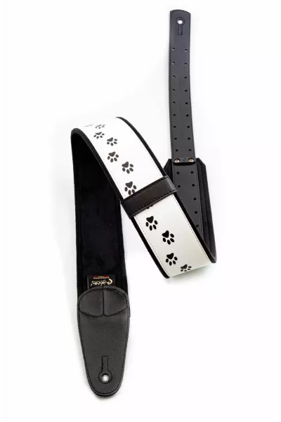 Mojo Cat White Ремень для гитары, текстиль/синтетика, белый, RightOn Straps, 8436612540627  рис.2 