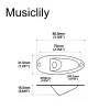 Накладка выходного разъема гитары Strat, черная, Musiclily, MX2640BK