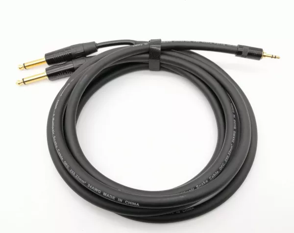 Кабель аудио 3.5-2х6.3мм, 9м, ZZcable, E52-3,5-2J-0900-0  рис.2 