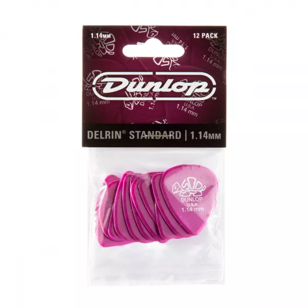 Delrin 500 Медиаторы, 12шт, толщина 1,14мм, Dunlop, 41P1.14  рис.2 