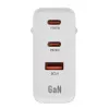 Сетевое З/У GPQC10 1USB+2Type-C 65W QC3.0 GAN белый, GoPower, 00-00028405
