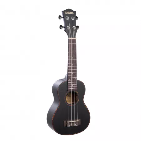 Mahogany Series Укулеле сопрано, с чехлом, черный, Cascha, HH-2262
