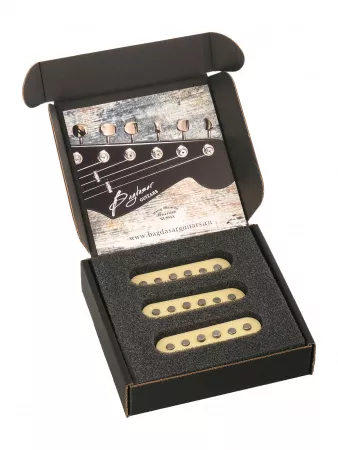 True Vintage Stratocaster Комплект магнитных звукоснимателей, бежевый, Bagdasar guitars, BGP401SBE