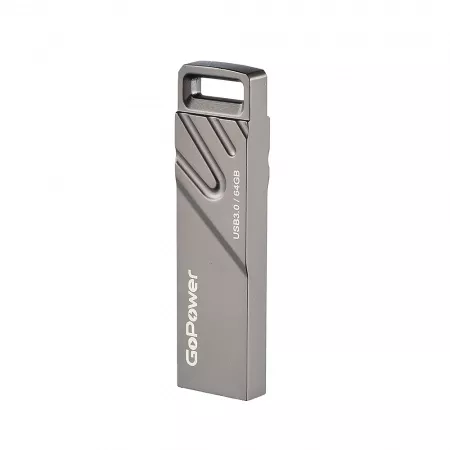 Titan Флеш-накопитель 64GB USB3.0, металл, черный графит, GoPower, 00-00025967
