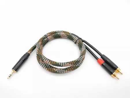 Кабель аудио 3.5мм-2хRCA, 1.25м, в оплетке, ZZcable, G45-3,5-2RCA-0125-Z