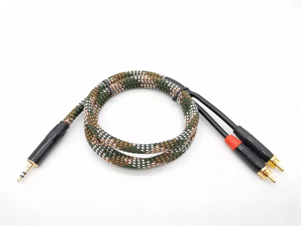 Кабель аудио 3.5мм-2хRCA, 1.25м, в оплетке, ZZcable, G45-3,5-2RCA-0125-Z  рис.2 