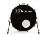 Бас-барабан 20" x 16", красный, LDrums, 5001012-2016