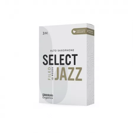 Organic Select Jazz Filed Трости для саксофона альт, размер 3M, 10шт, D'Addario, ORSF10ASX3M