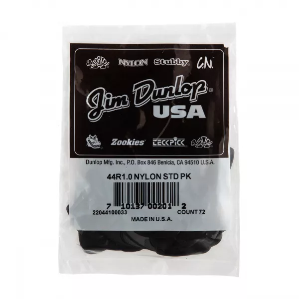 Nylon Standard Медиаторы 72шт, толщина 1,0мм, Dunlop, 44R1.0  рис.2 