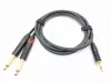 Кабель аудио 3.5-2х6.3мм, 2м, ZZcable, E35-3,5-2J-0200-0