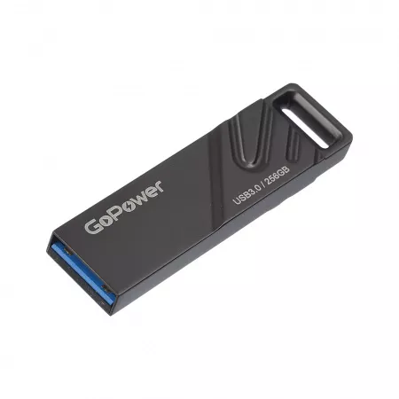 Titan Флеш-накопитель 256GB USB3.0, металл, черный графит, GoPower, 00-00027356