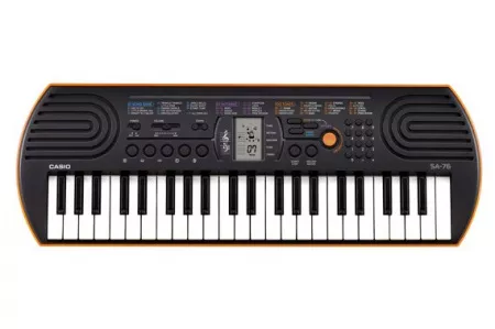 Синтезатор 44 клавиши, черный/оранжевый, Casio, SA-76