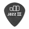 Tortex Pitch Black Jazz III Медиаторы 72шт, толщина 0.60мм, Dunlop, 482R.60