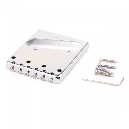 Бридж для электрогитары, Telecaster, хром, Musiclily, MX1273CR