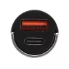 Автомобильное З/У GPQC12 1USB+1Type-C 22.5W Mini черный, GoPower, 00-00028409