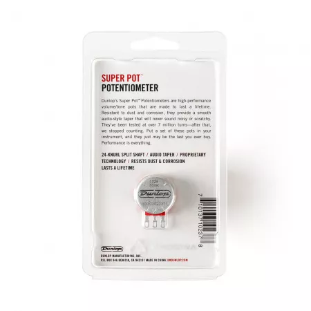 Super Pot Потенциометр 500K, с пазом, Dunlop, DSP500K